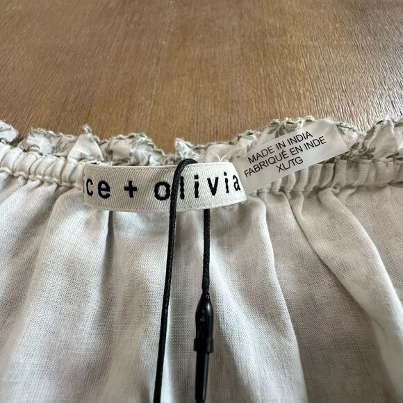 Alice + Olivia Off-The-Shoulder Mary Belted Mini Dress Puff Sleeve Size XL - Picture 7 of 16